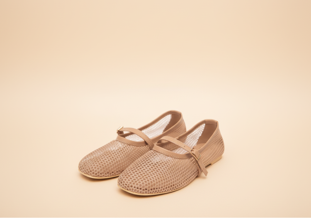 Nude mesh pumps fishnet 